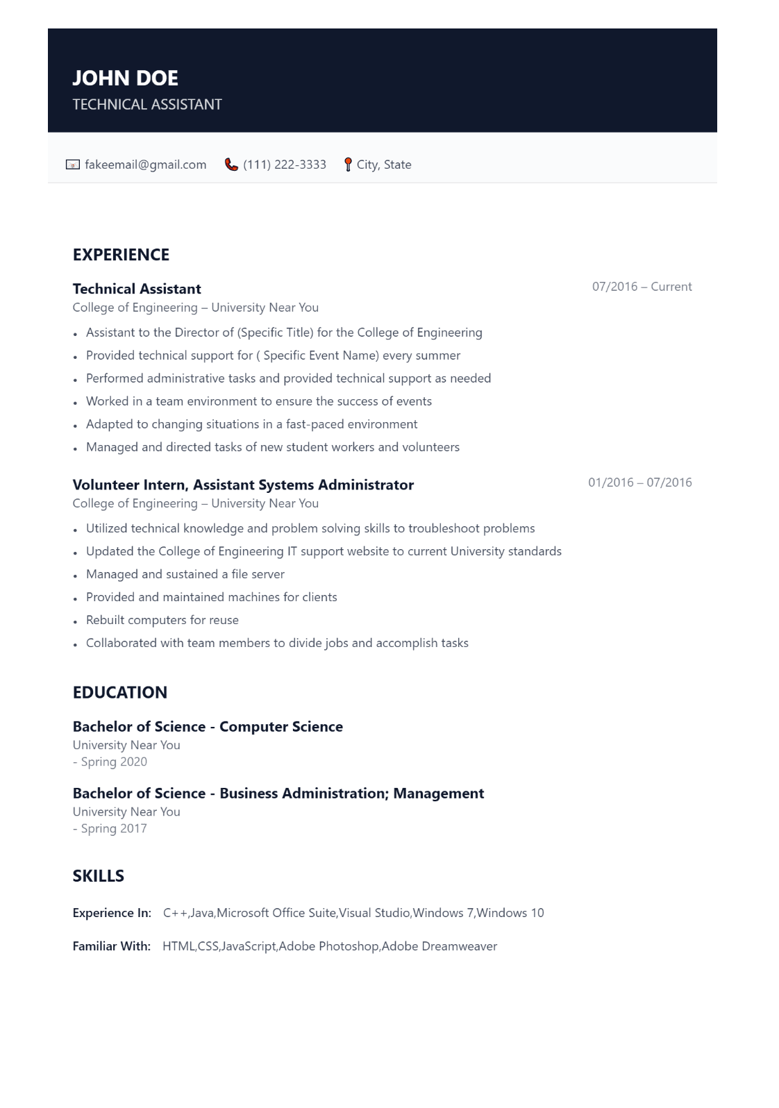 Graphic Designer resume example using Nebula template — Creative industry ATS-friendly layout