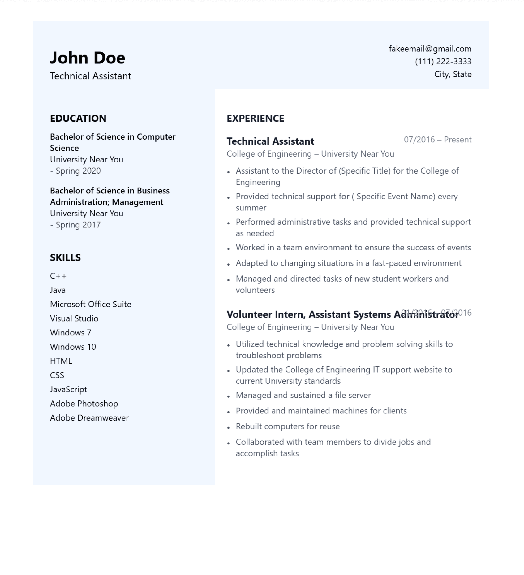 Project Manager resume example using Stellar template — Management industry ATS-friendly layout