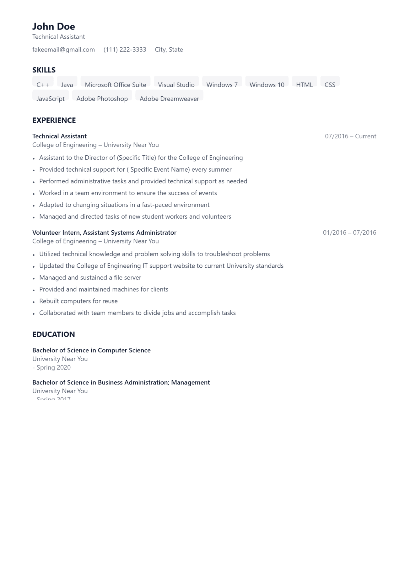 Management Consultant resume example using Zenith template — Consulting industry ATS-friendly layout