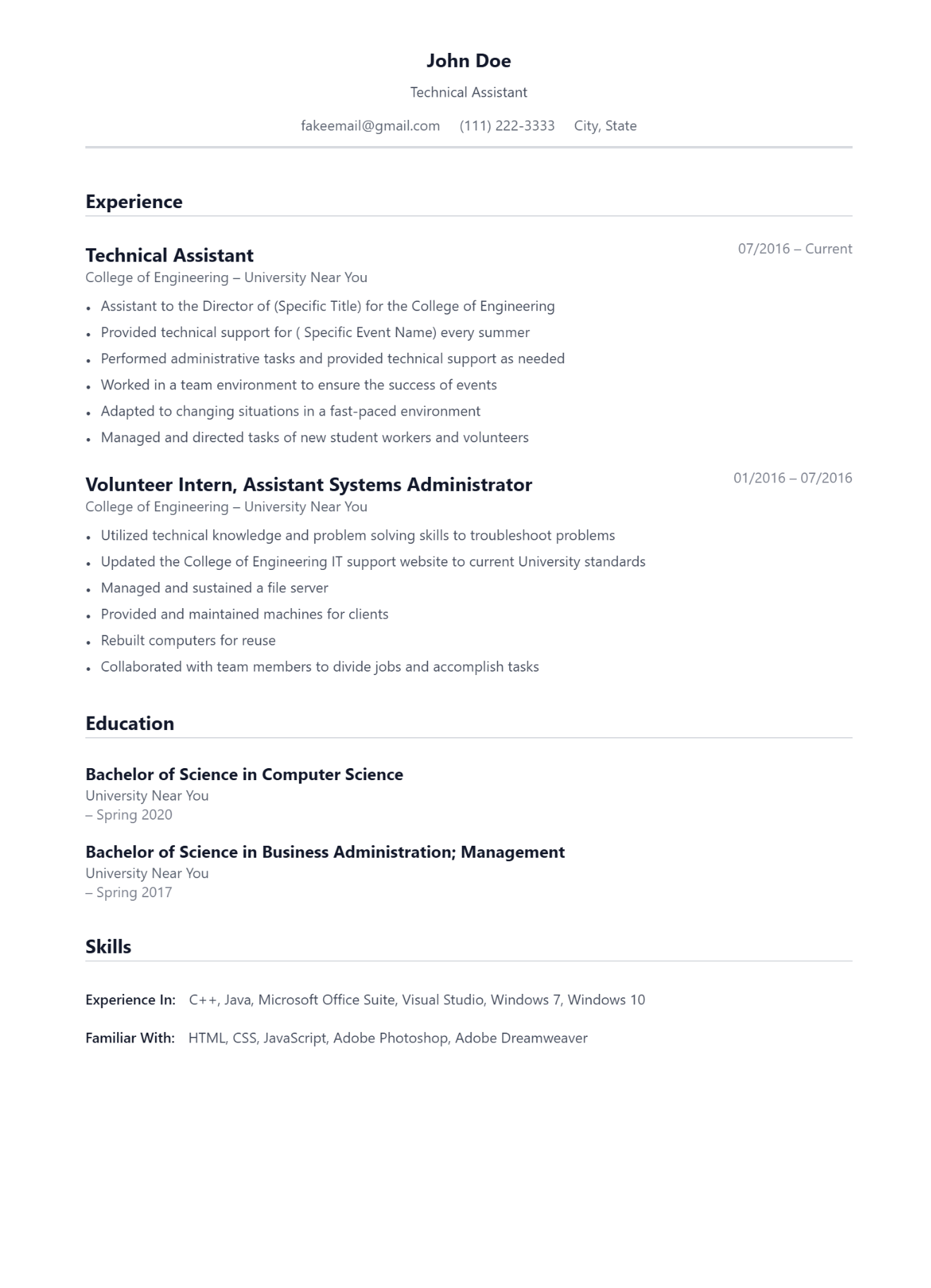 Free Lunar ATS-friendly resume template — Simple, ATS design